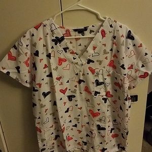 Scrub shirt never worn, just love, size large